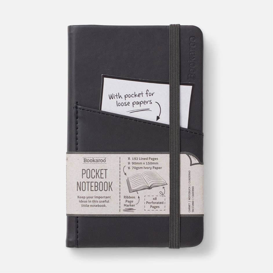 Bookaroo A6 Pocket Notebook: Navy Blue
