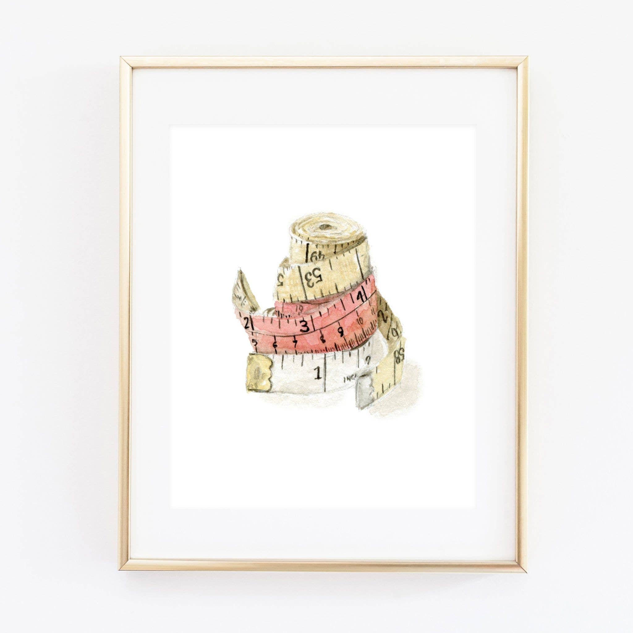 Measuring tapes art print