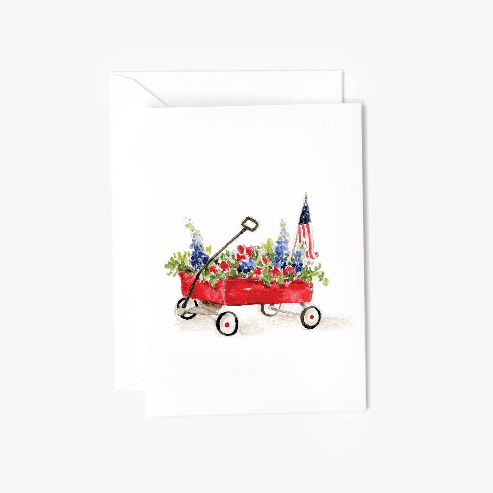 Red wagon mini enclosure notecard