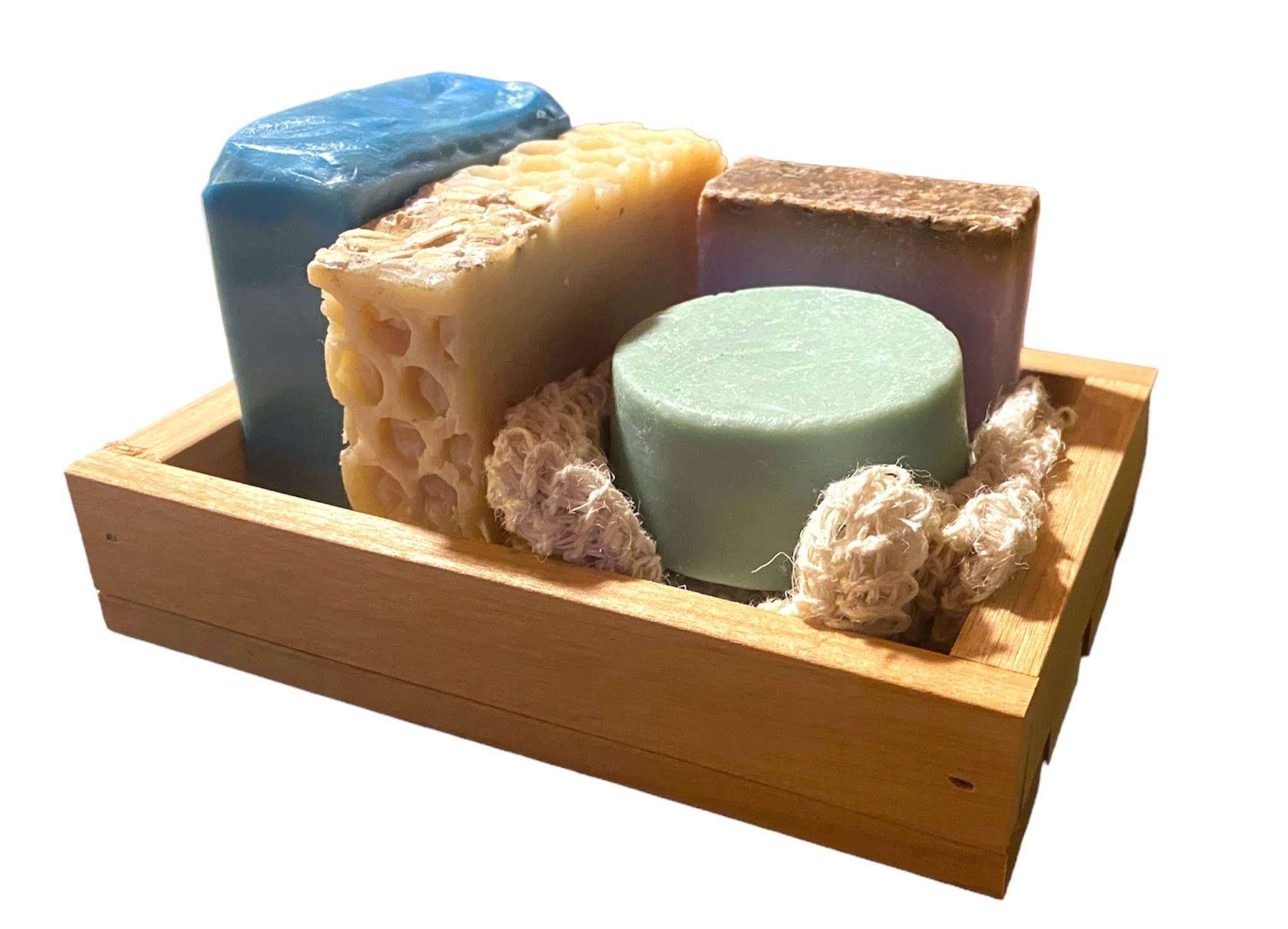 12 ct. natural wood gift tray for small gift sets: Red alder