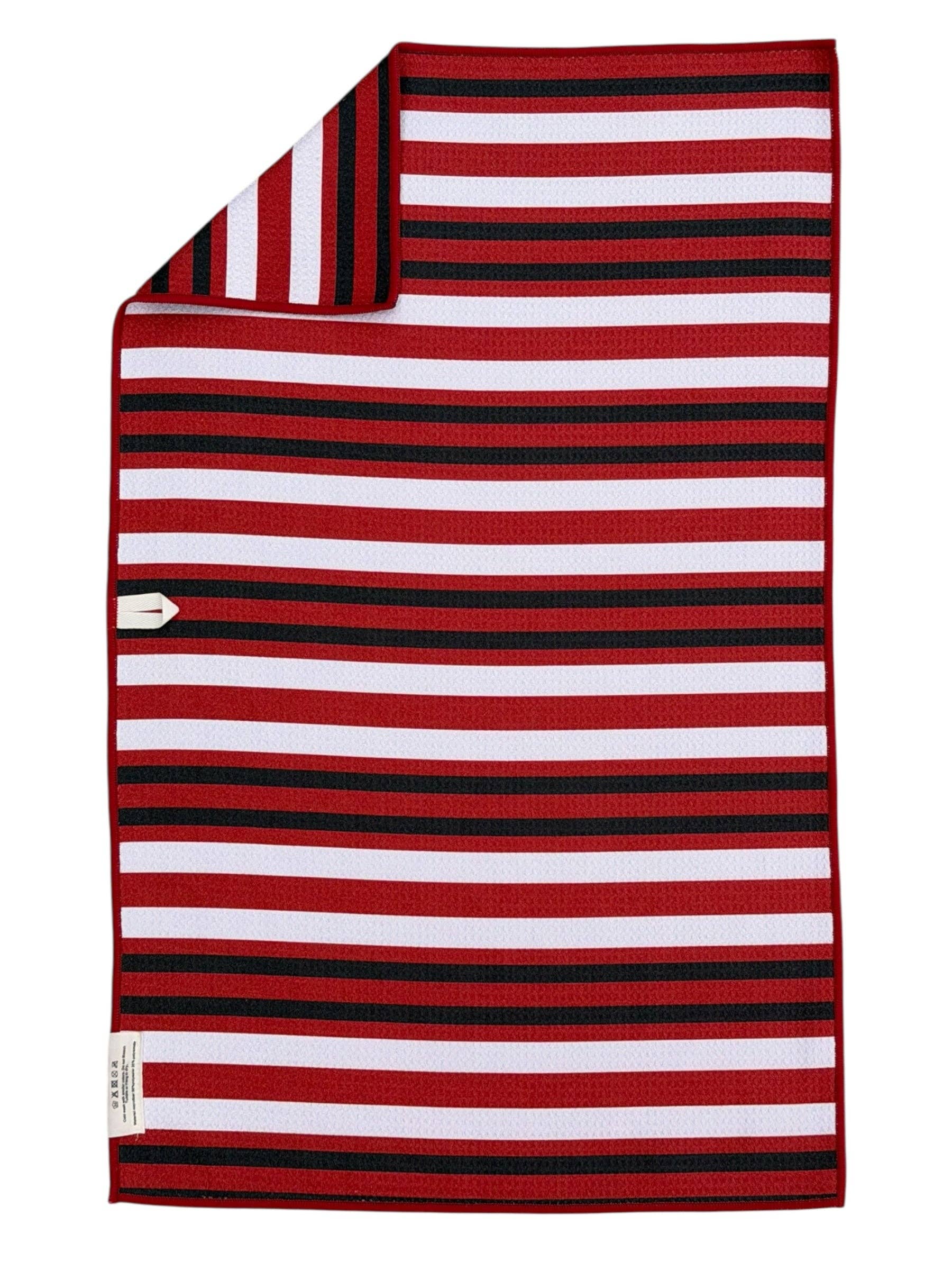 Red And True: Double-Sided Hand Towel: White/Red / Hand Towel (17 in x 27 in)