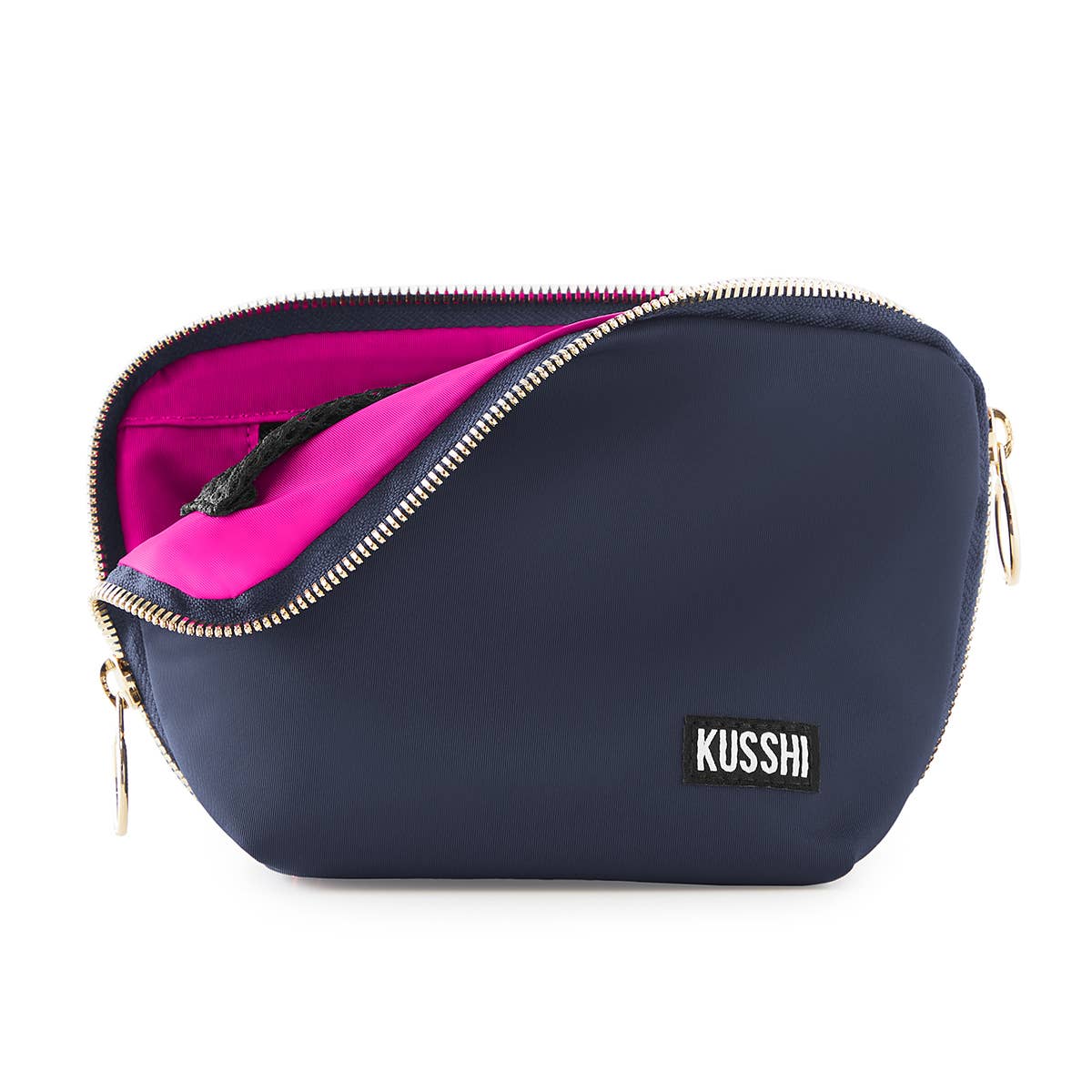 Everyday Makeup Bag - Machine Washable Small Cosmetic Bag, : Black/Leopard / Nylon / Everyday Makeup Bag