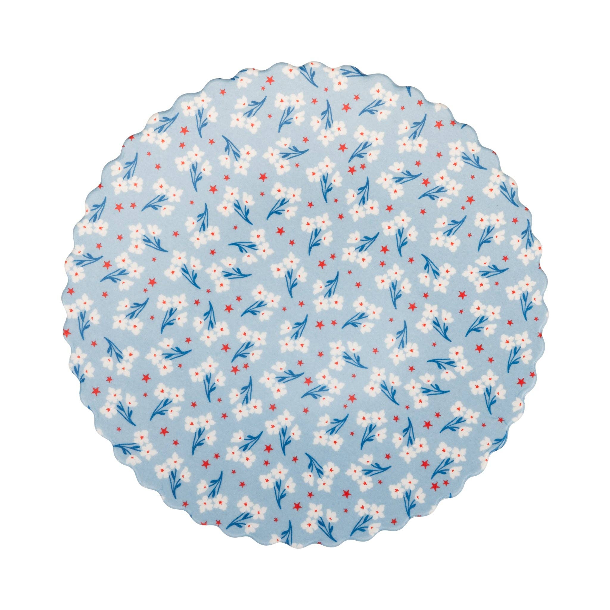 FLO1240 - Floral Bamboo Paper Plate Set