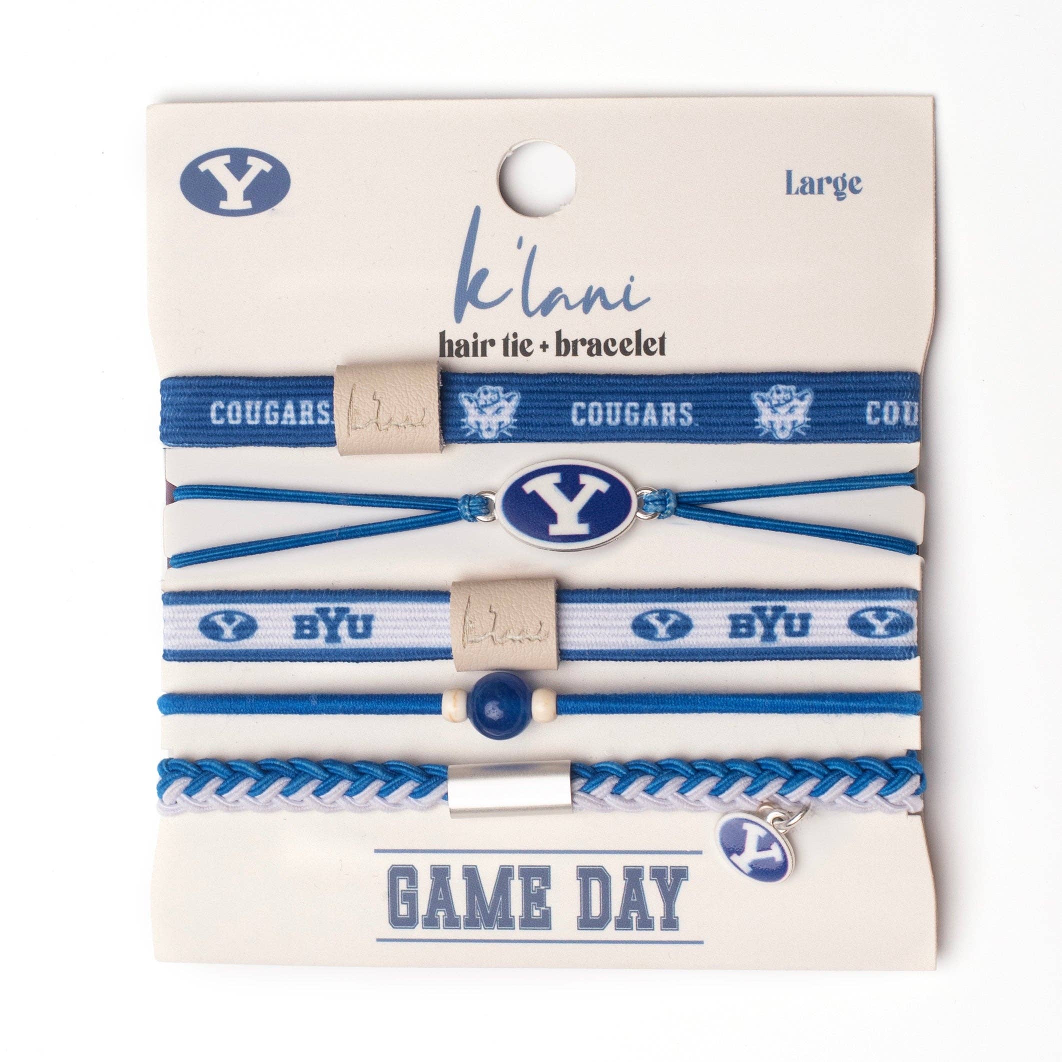 "Game Day" - BYU Hair Tie Bracelet: Medium