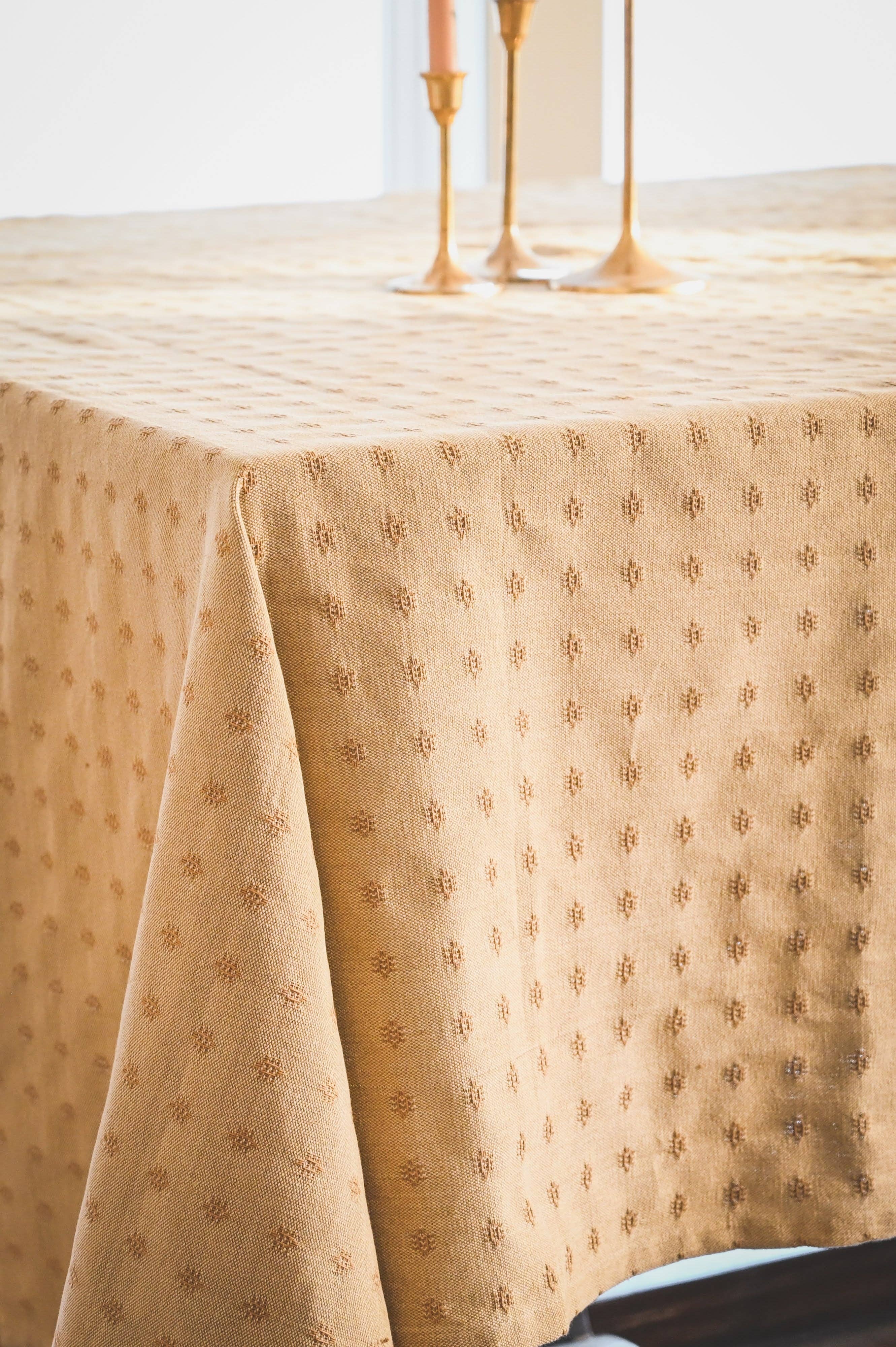 Umber Dobby Tablecloth: 60" x 90"