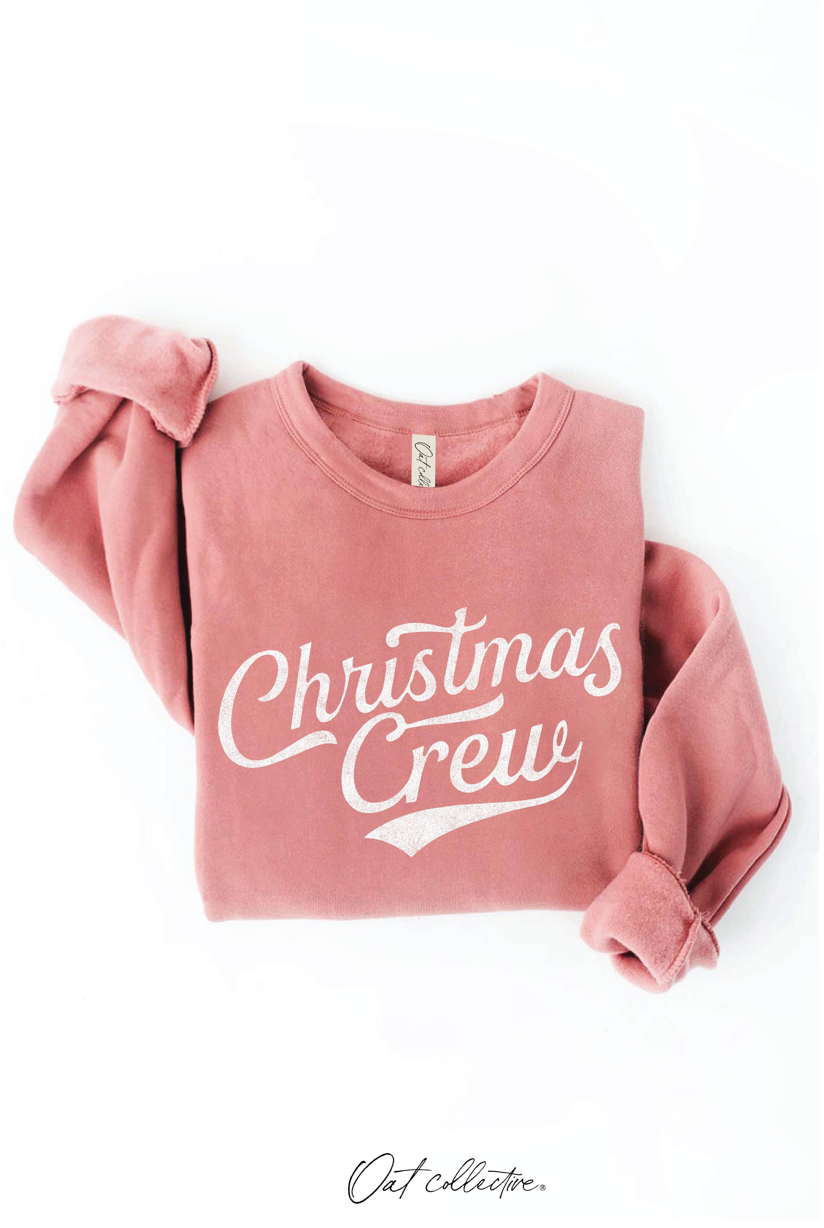 CHRISTMAS CREW Graphic Sweatshirt : HEATHER DUST / S