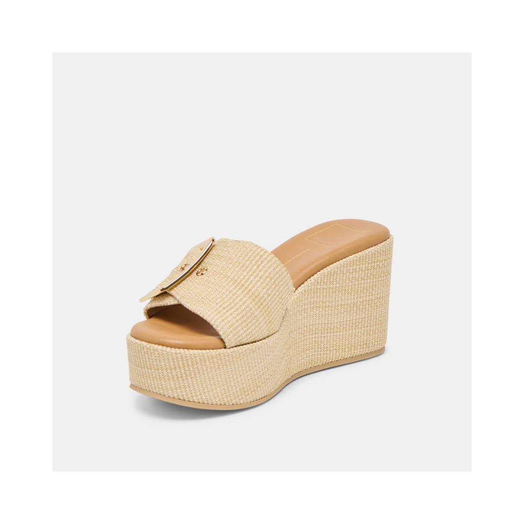 Jillian Natural Raffia Wedge Sandal