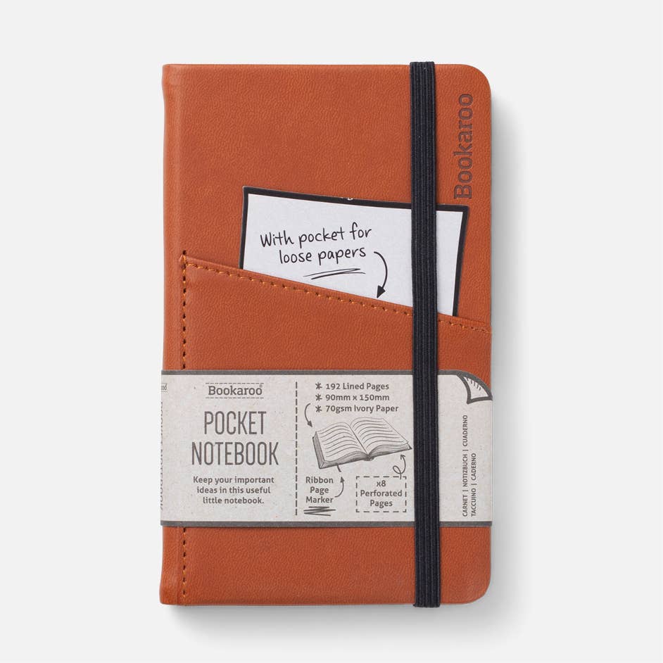 Bookaroo A6 Pocket Notebook: Orange