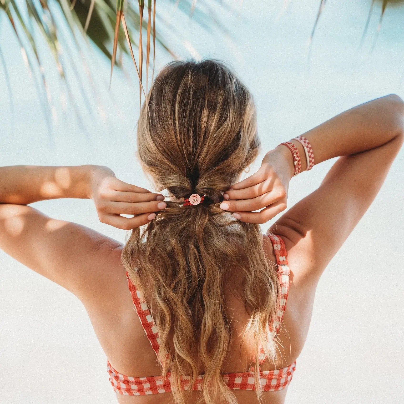 "Sweet" Pink Cherry Hair Tie Bracelets: Medium