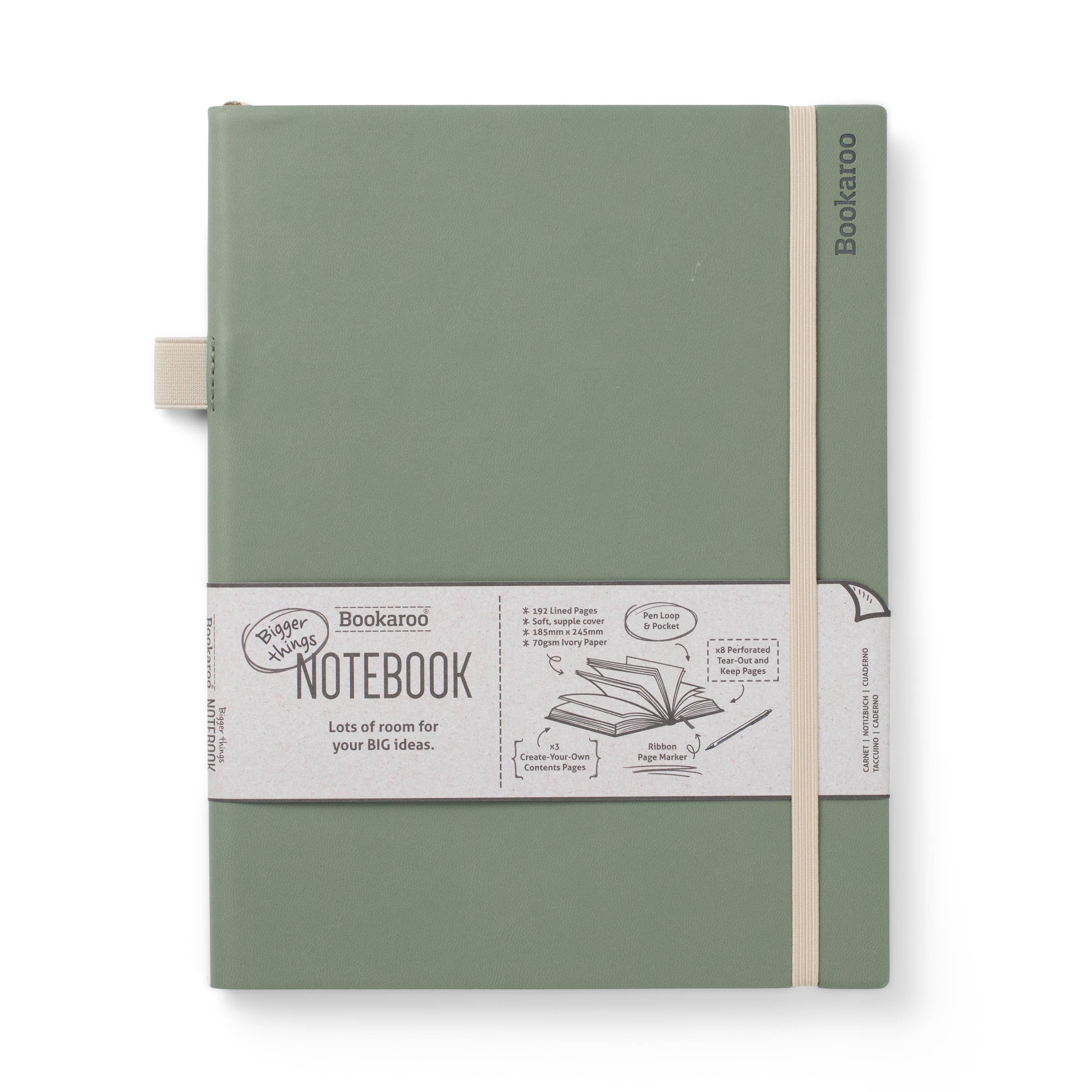Bookaroo Bigger Things Notebook: Charcoal