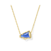 Cheer Gold Short Pendant Necklace in Cobalt Illusion by Kendra Scott Design