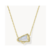 Kendra Scott Cheer Gold Short Pendant Necklace in Periwinkle Illusion