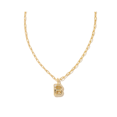 Kendra Scott Gold Crystal Letter B Pendant Necklace