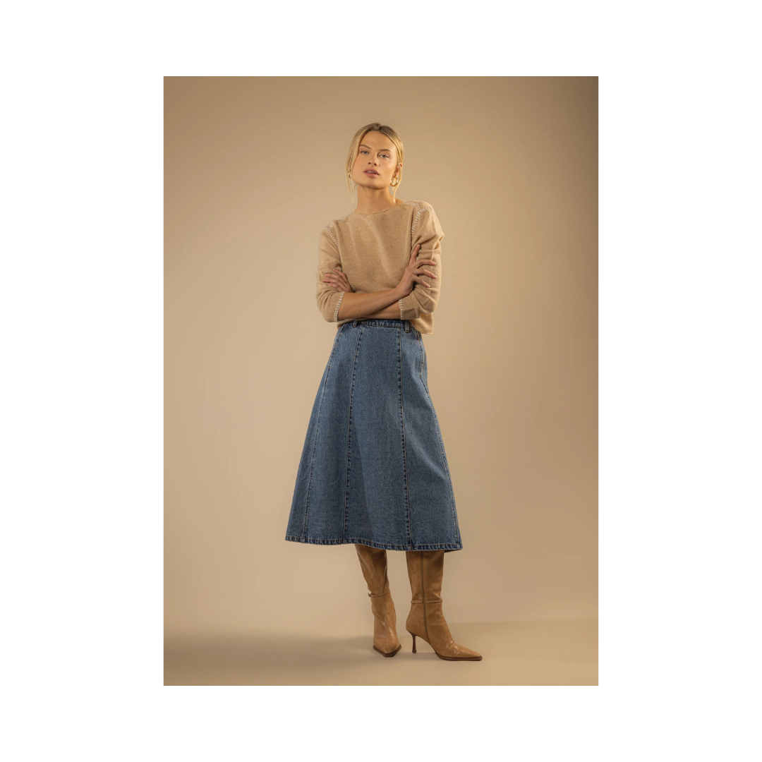 Blue Dallas Denim Skirt