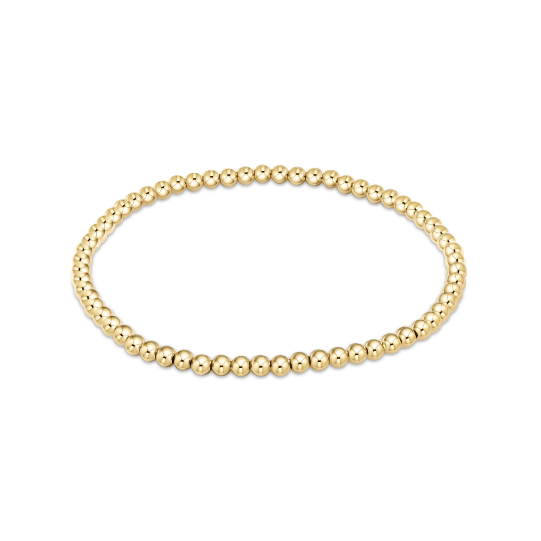 Gold Classic 3mm Bead Bracelet enewton Extends