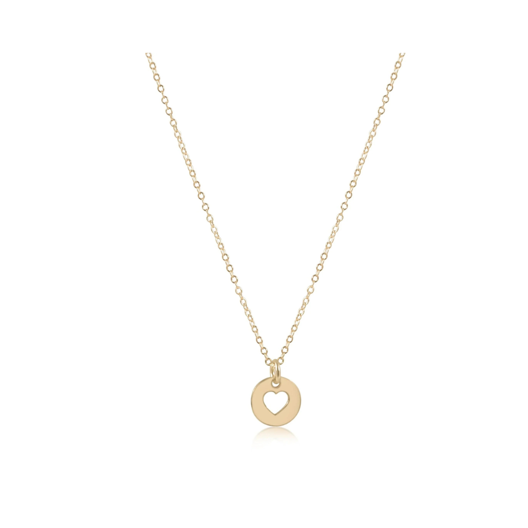 Gold Love Small Disc 16" Necklace