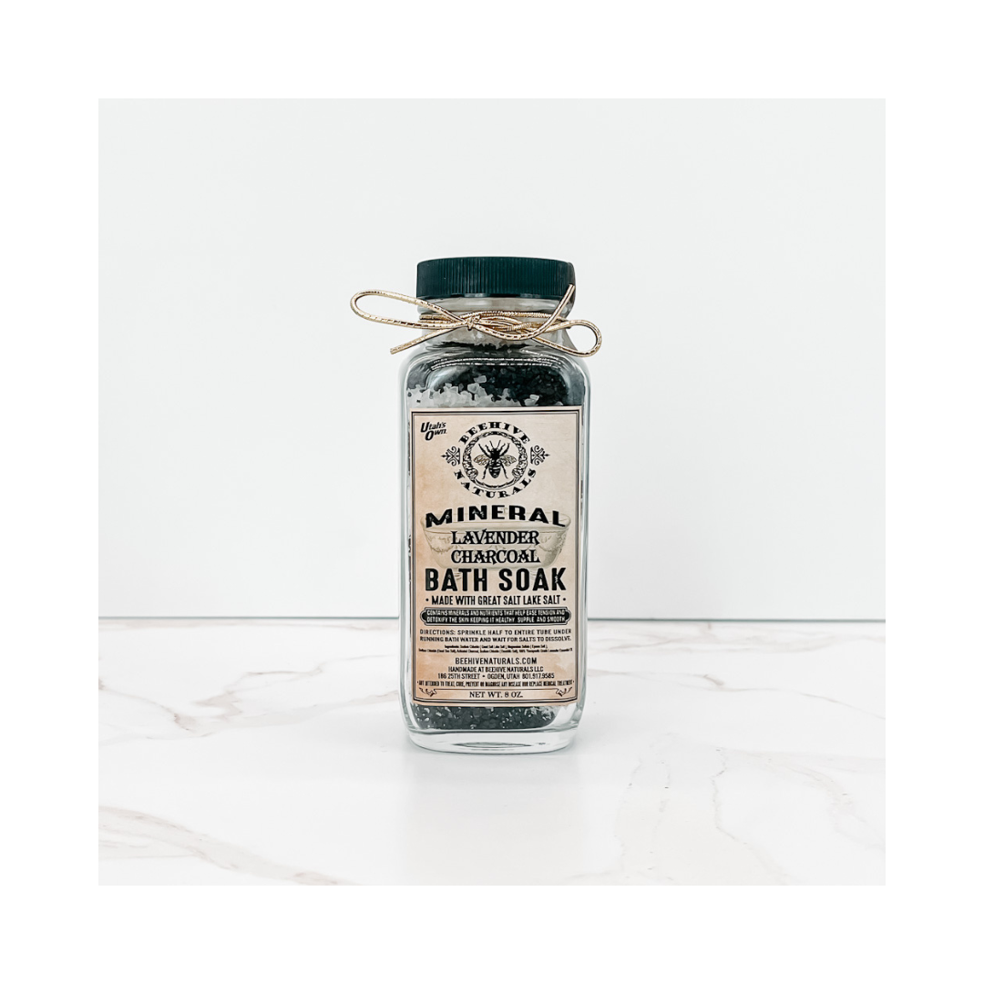 Mineral Soak Bath Salts  Lavender Charcoal