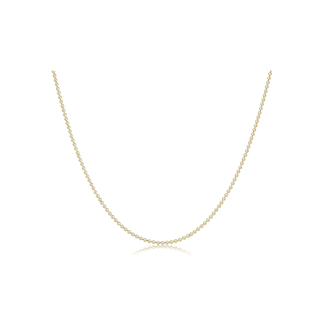 Gold Classic Beaded 15" Choker Chain