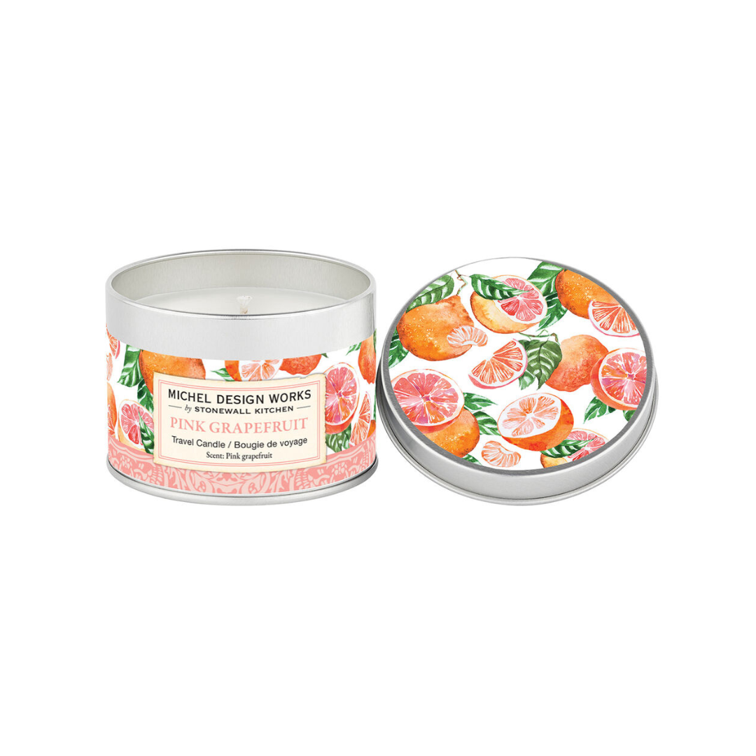 Pink Grapefruit Travel Candle