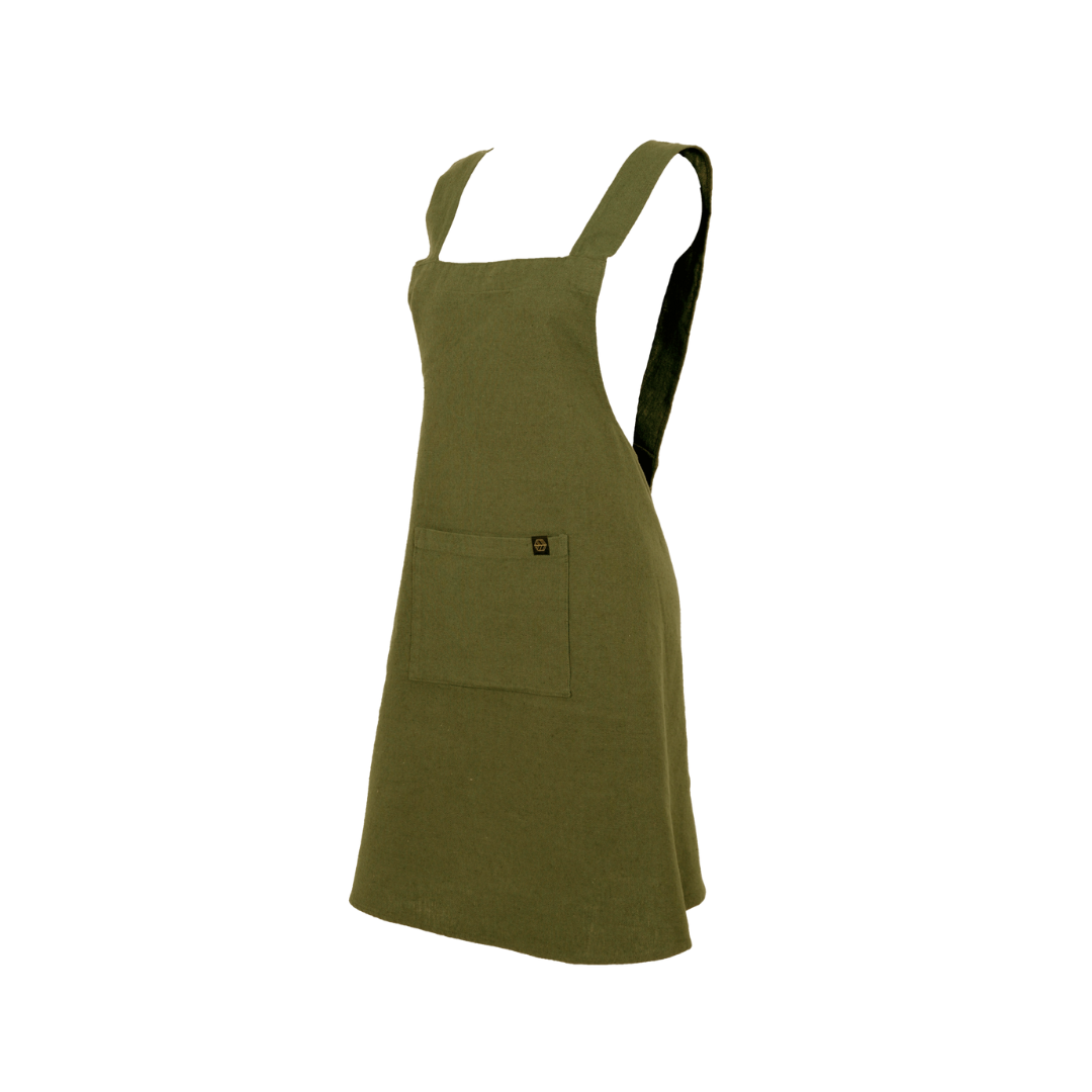 Olive Osani Linen Cotton Apron