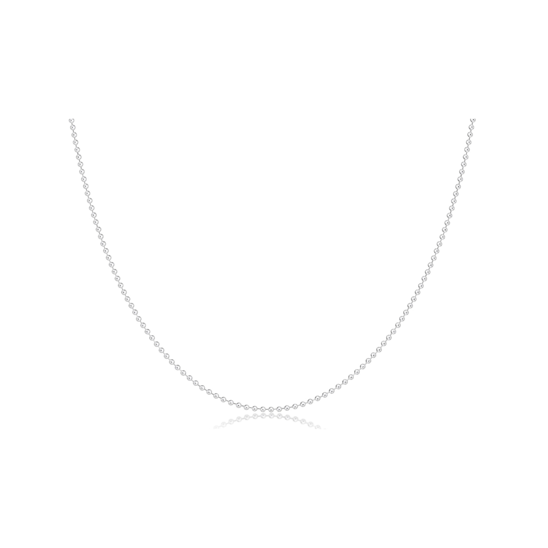 Sterling Classic Beaded  15" Choker Chain