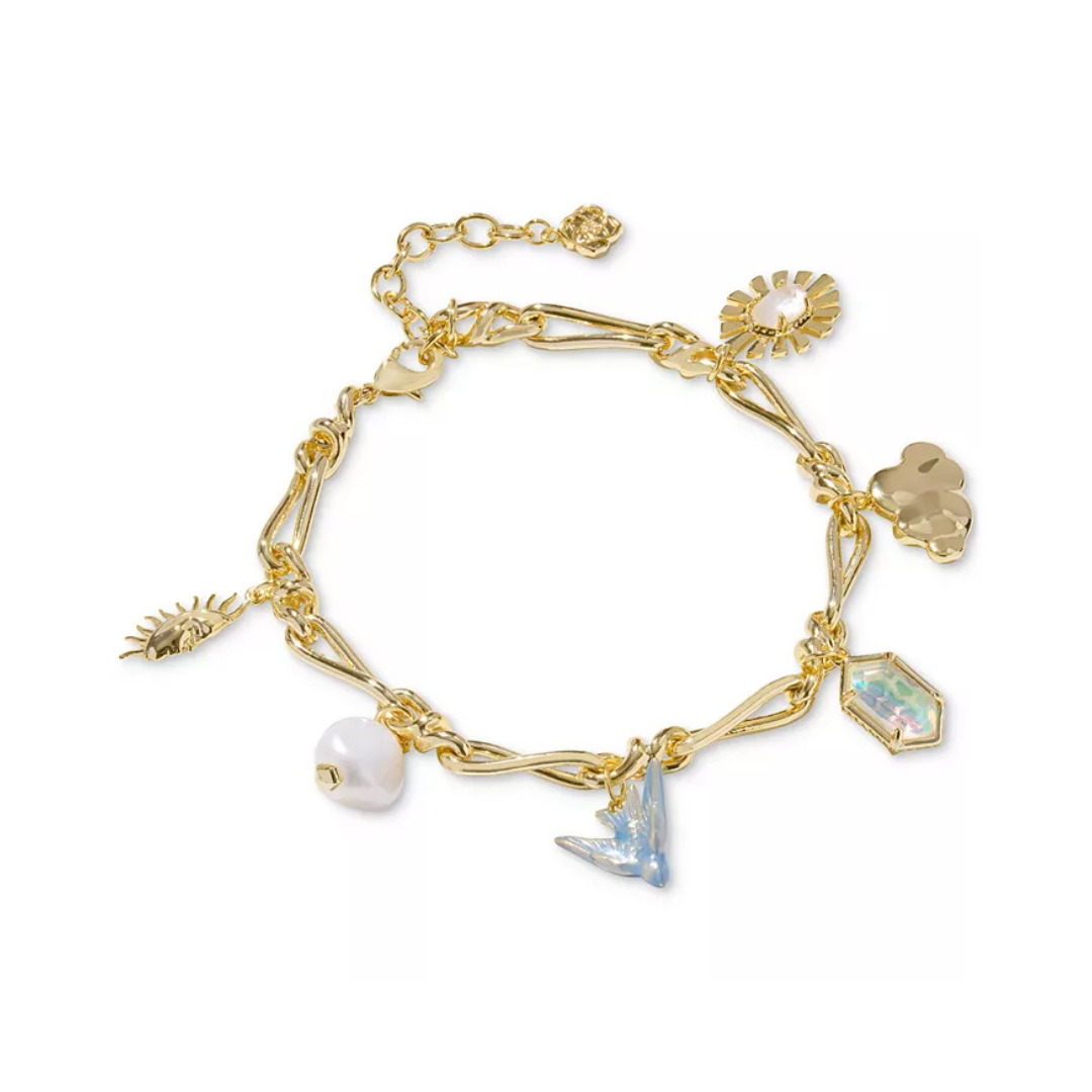 Melody Gold Charm Bracelet in Neutral Mix
