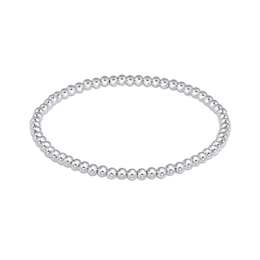 Sterling Classic 3mm Bead Extends Bracelet