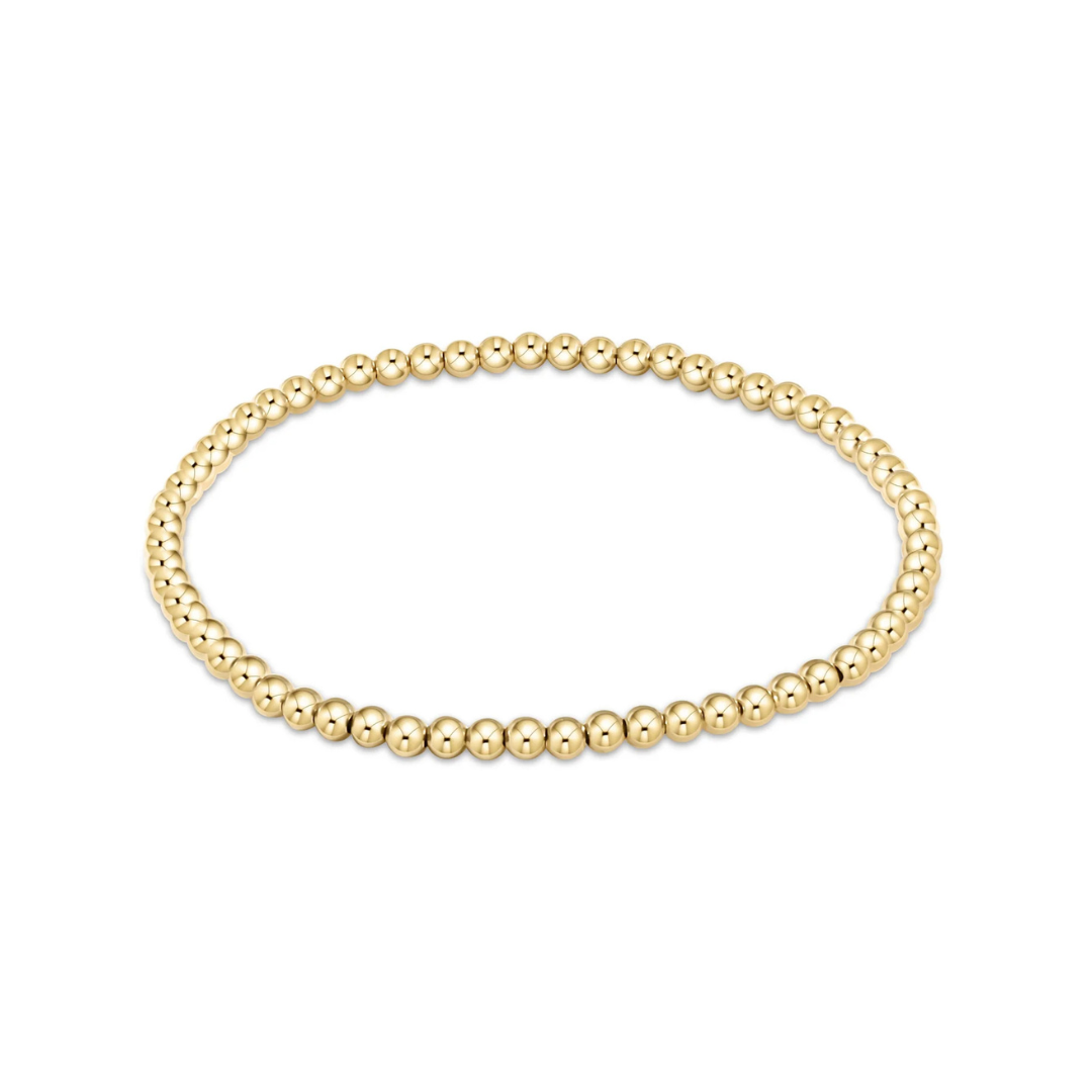 Gold Classic 3mm Bead Bracelet