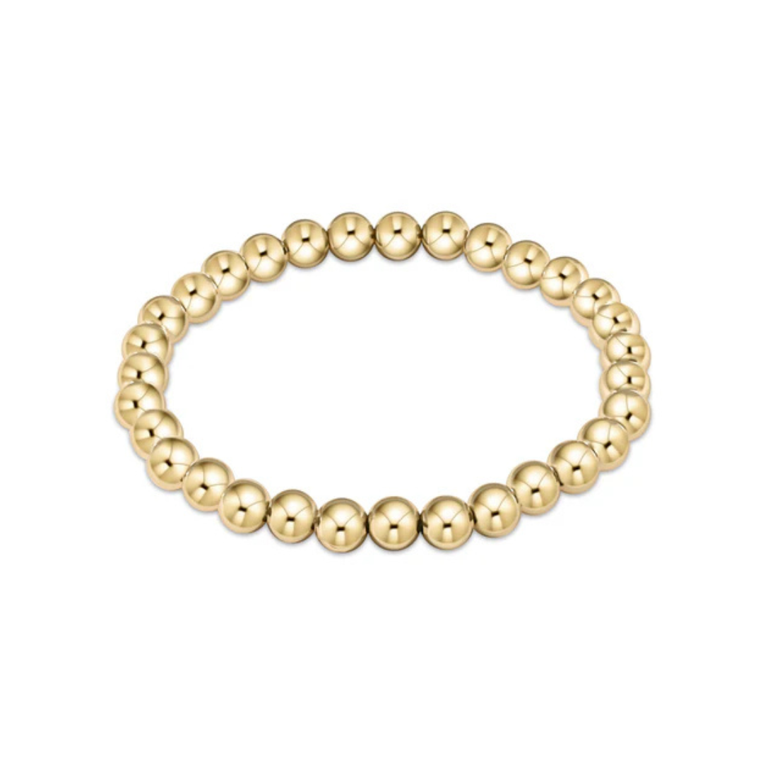 Classic Gold 6mm Bead Bracelet