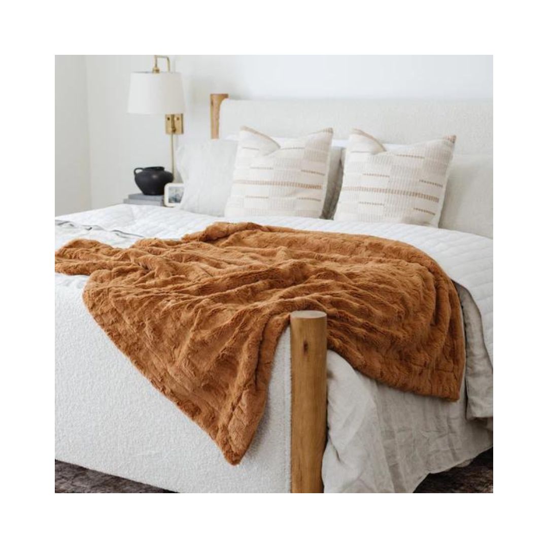 Copper Patterned Throw Blanket