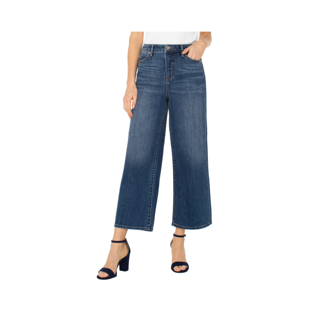 Eastmoor Stride Hi-Rise Crop Wide Leg Jeans