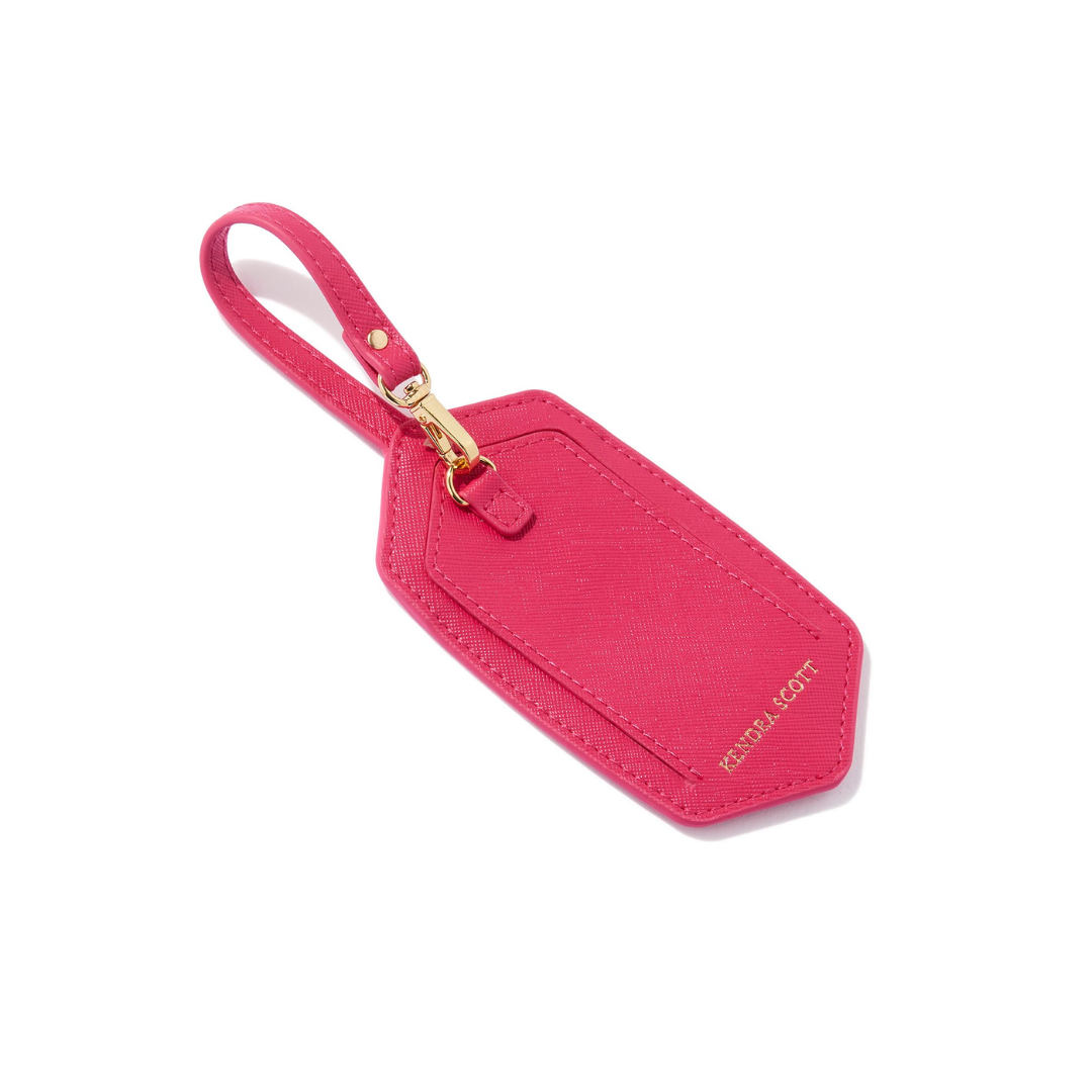 Gold Hot Pink Luggage Tag