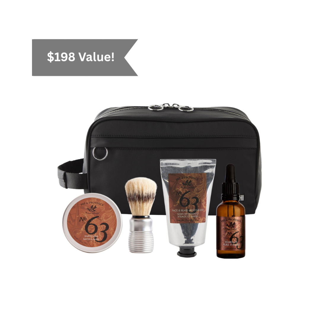 Men's Beard Care Set with Toiletry Bag