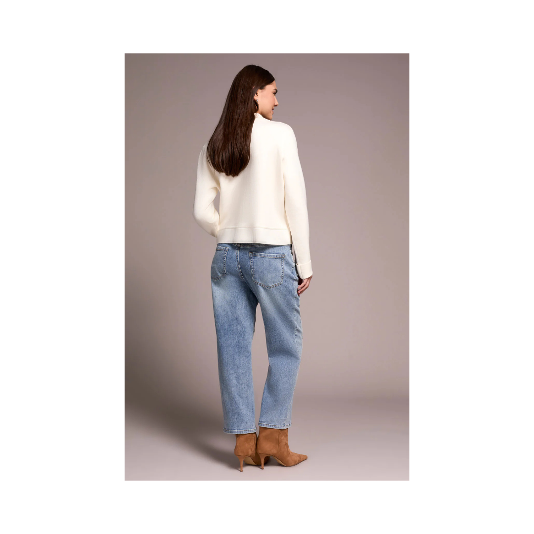 Moon Stone Sweater Cardigan with Collar & Pockets