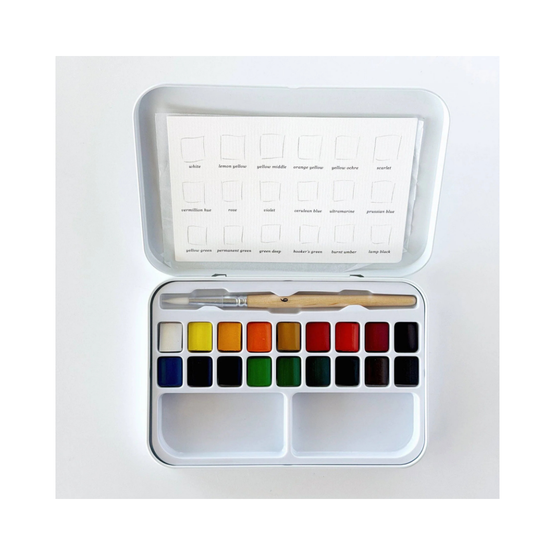 Watercolor Paint Set 18 Colors With Brush
