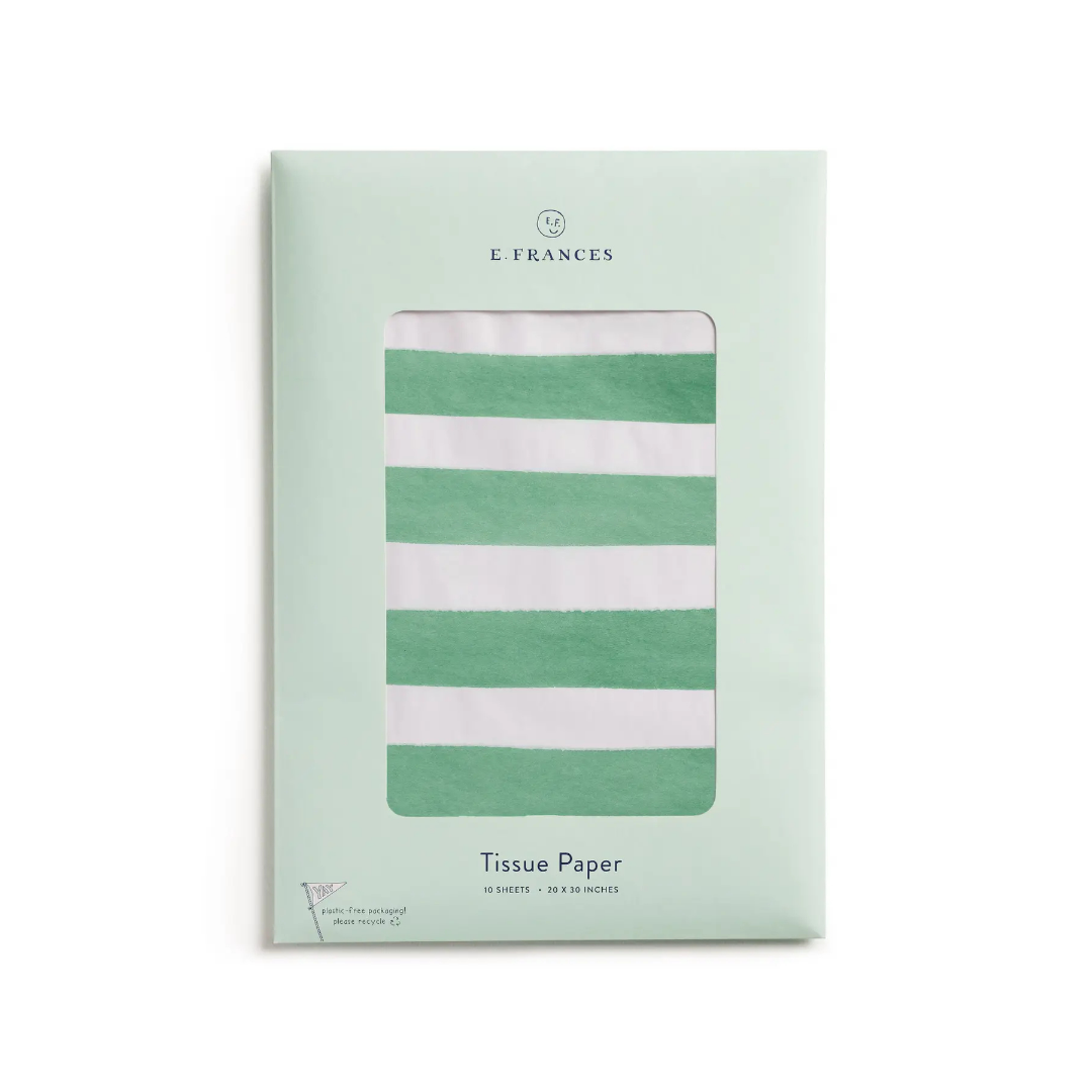 Green Stripe Tissue Paper
