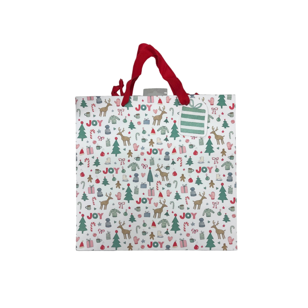 Large Merry Motif Gift Bag