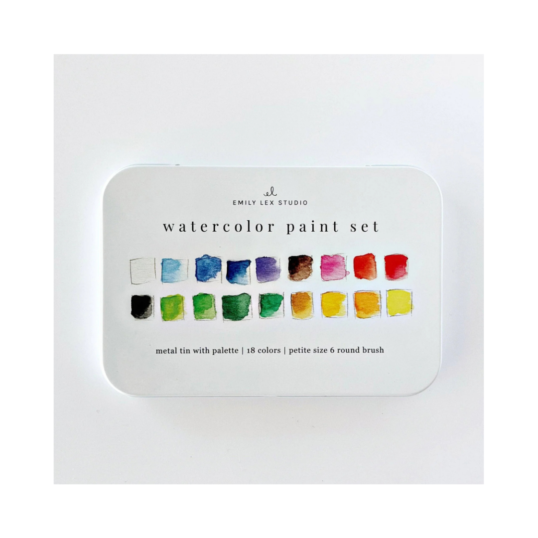 Watercolor Paint Set 18 Colors With Brush