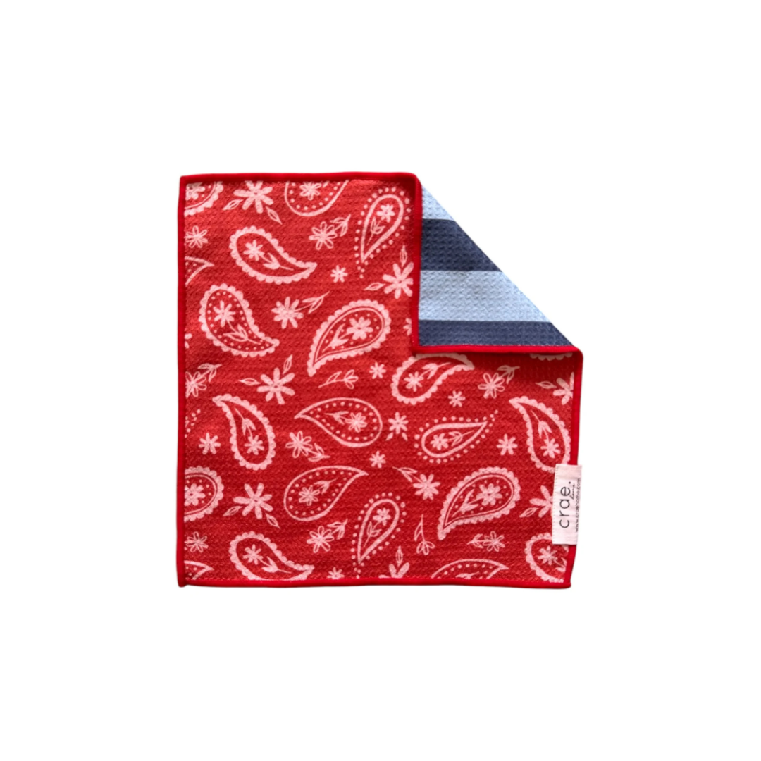 Bandana Blues: Reversible Washcloth