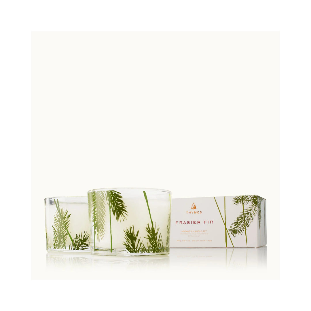 Frasier Fir Pine Needle Candle Set of 2