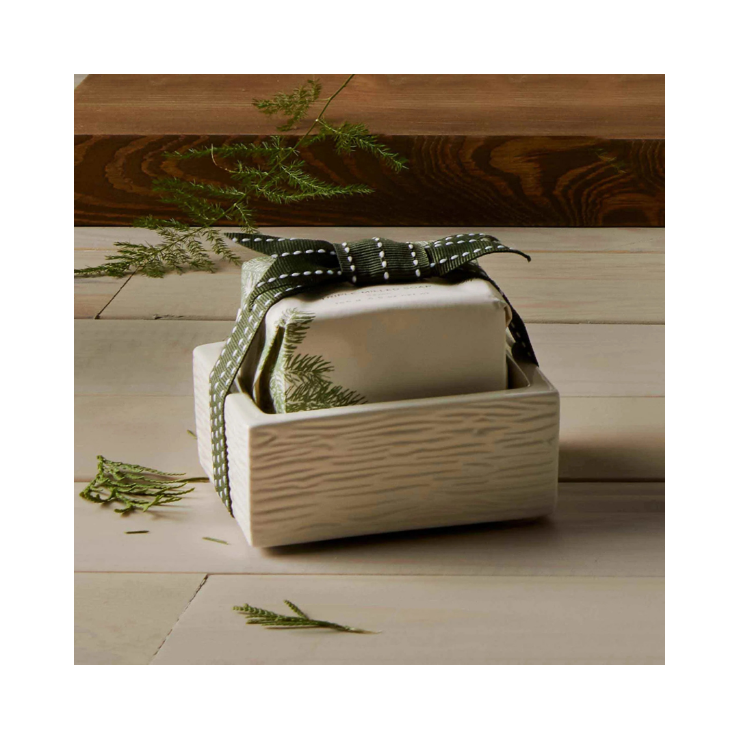 Frasier Fir Bar Soap and Dish Set