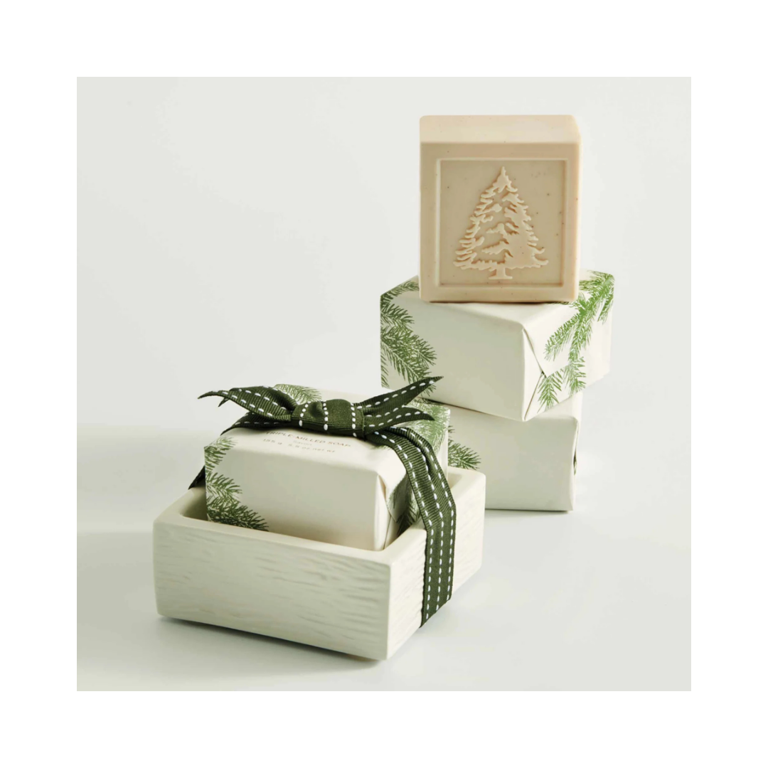 Frasier Fir Bar Soap and Dish Set