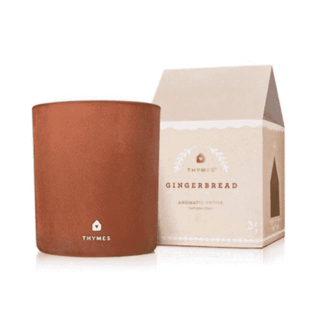 Gingerbread Frosted Glass Candle 7 oz