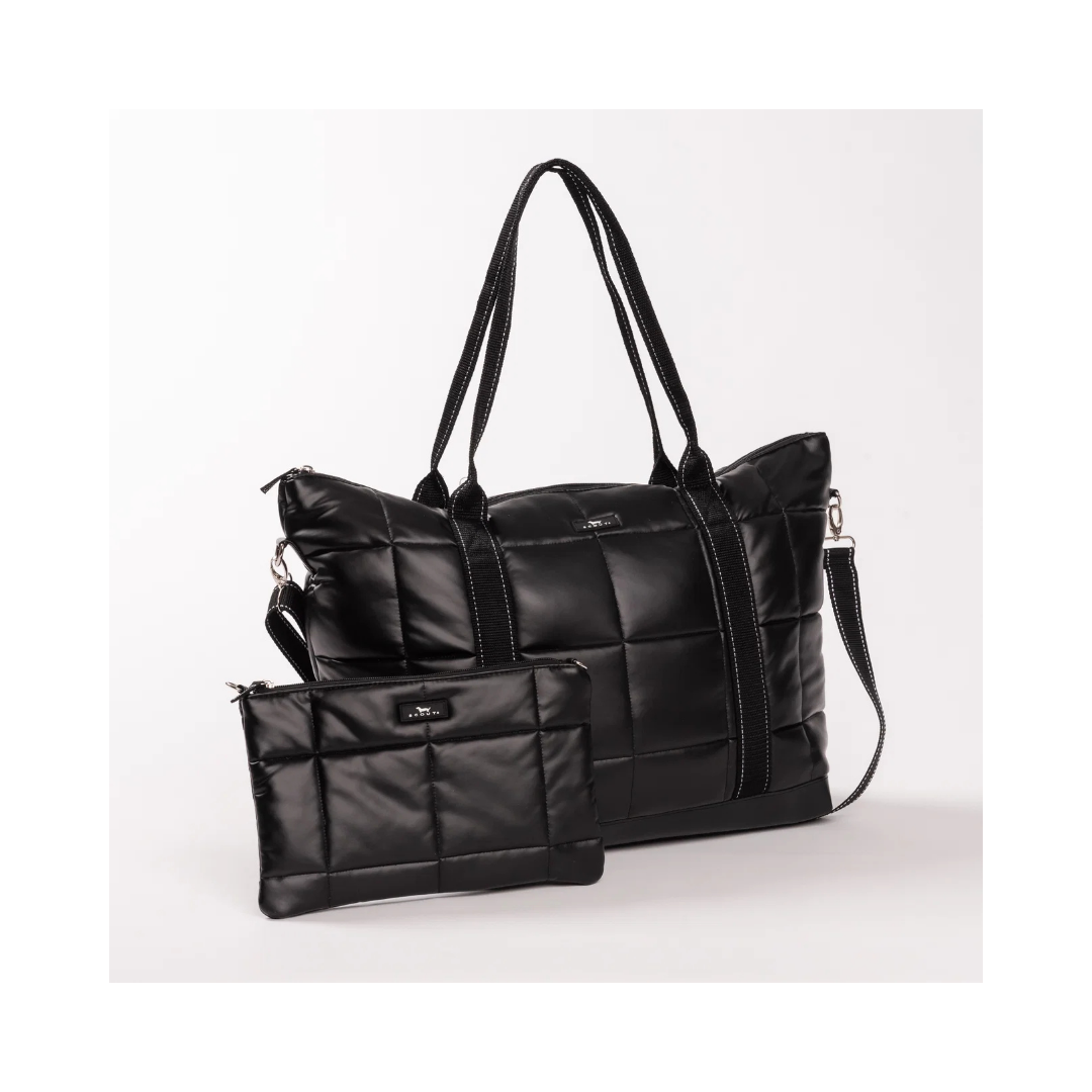 Triple Advisor Travel Bag Black Box Quilted