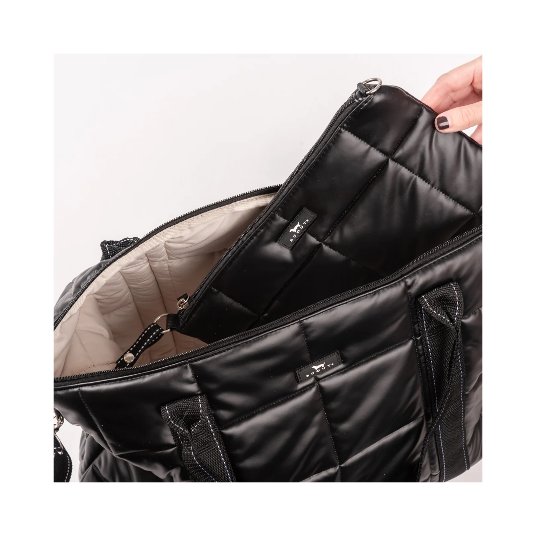 Triple Advisor Travel Bag Black Box Quilted