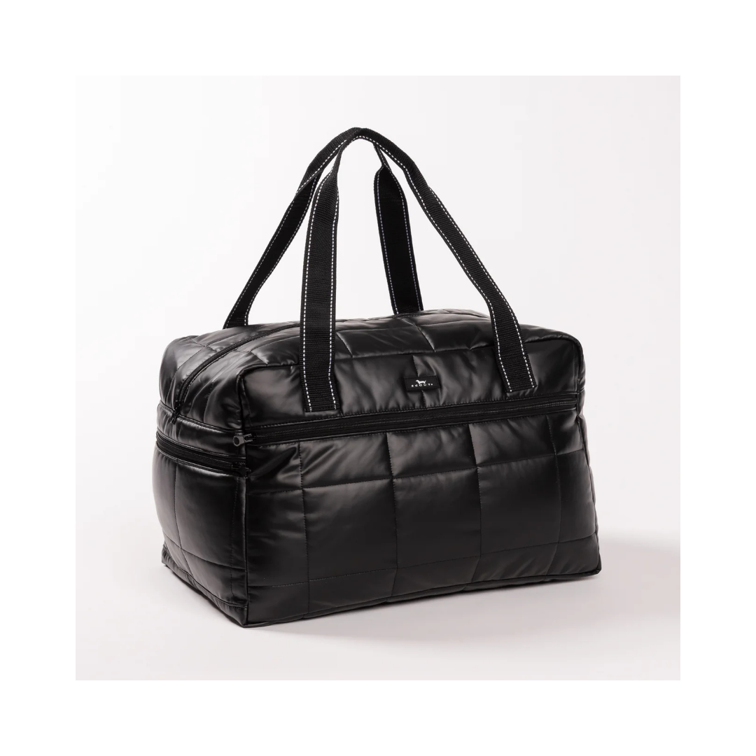 First Class Duffle Black Box Quilted
