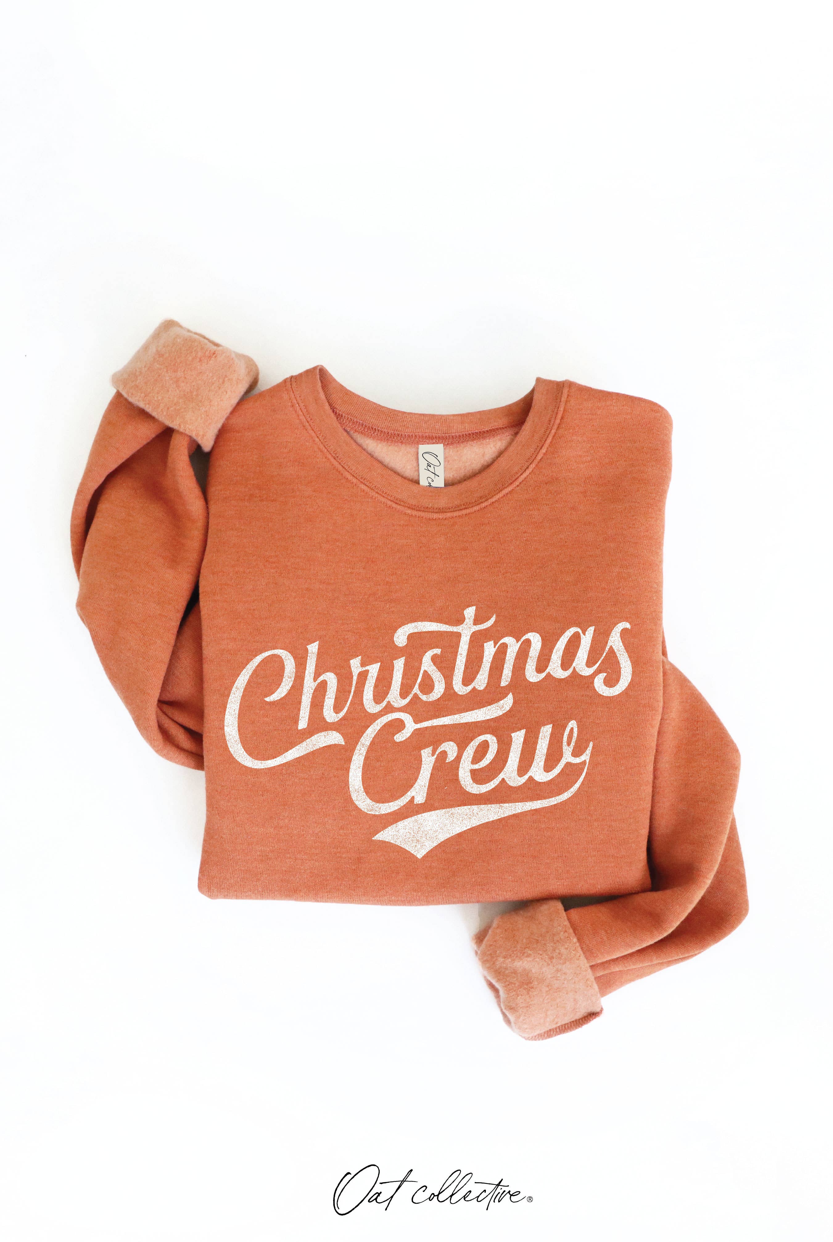 CHRISTMAS CREW Graphic Sweatshirt : HEATHER DUST / L