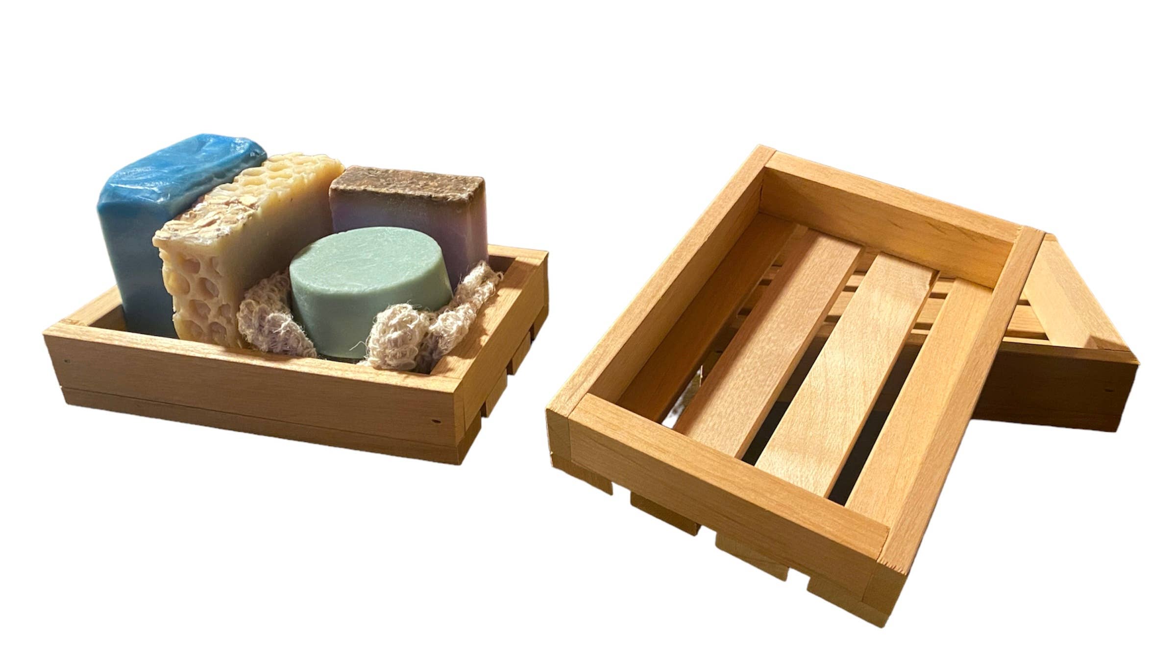 12 ct. natural wood gift tray for small gift sets: Red alder