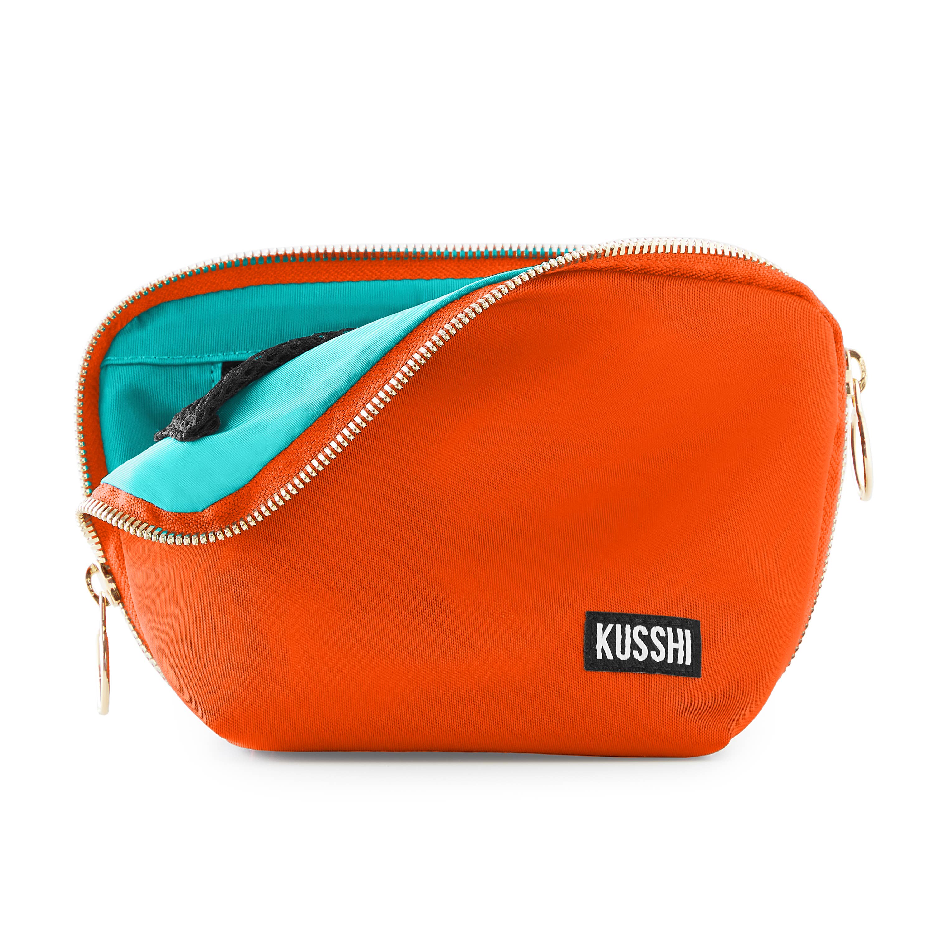 Everyday Makeup Bag - Machine Washable Small Cosmetic Bag, : Navy/Pink / Nylon / Everyday Makeup Bag