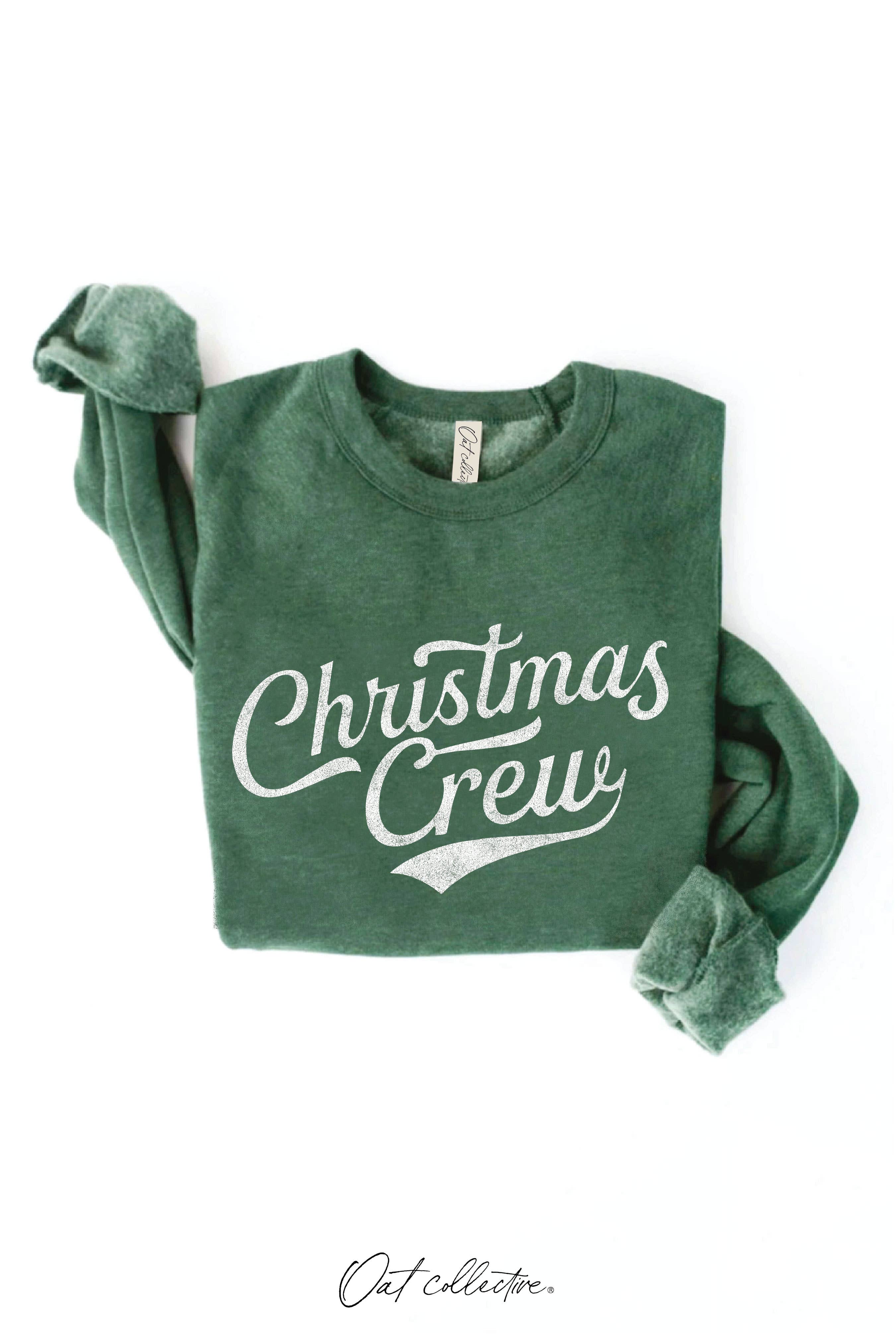 CHRISTMAS CREW Graphic Sweatshirt : HEATHER DUST / L